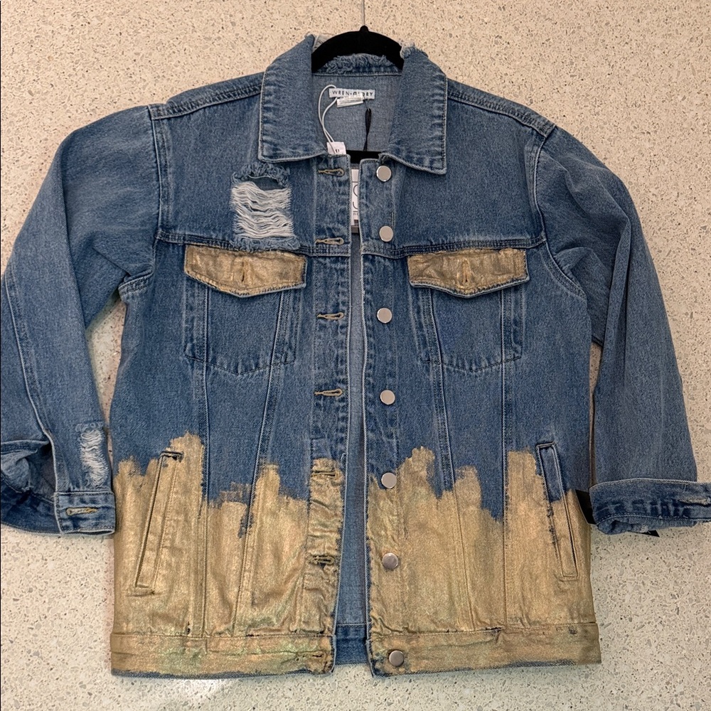 Denim and Gold Women's Jacket